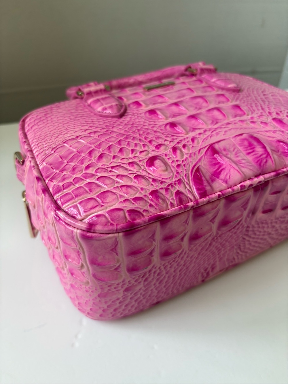 BRAHMIN Candy Pink Melbourne Collection Mara Mini Satchel Bag - - Picture 12 of 15